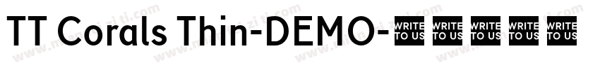 TT Corals Thin-DEMO字体转换